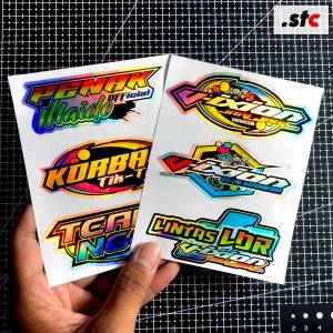 (isi 6 Stiker) Stiker Vjar Variasi Racing Cutting Potong Mesin Stiker Motor Murah Vijar Thailook Setiker Helm Sticker vxion variasi