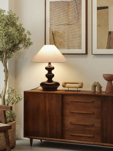 AOMAO | French Vintage American Chinese Zen Style Solid Wood Bedside Lamp