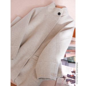 Wool Double Face Coat Long Silhouette Tapered