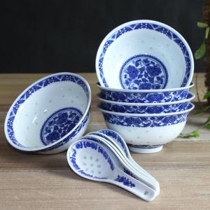 XIXIANGZI | Retro Chinese Blue and White Porcelain Bowl 5 Inches
