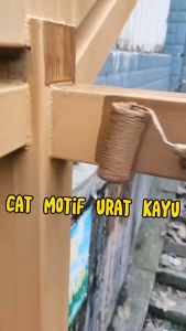 2 Pcs Karet Biji Kayu Merah Grain Pola Alat Rol Cat Dinding DIY Cetakan Roll Kuas Motif Serat Besi Peralatan Melukis Woodgrain