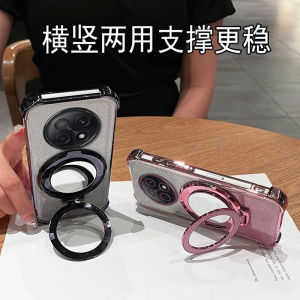 Transparent Electroplated Four Corner Phone Case for OPPOA5Pro A3pro A2 A97 Flash Powder Protective Shell with Mirror And Stand