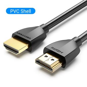 Vention | Vention 4K Slim HDMI-Compatible Cable for Xiaomi Mi Box PS4 1m 2m Gold Plated Port 4K 1080P 3D Cable 4K/60Hz HDMI-Compatible