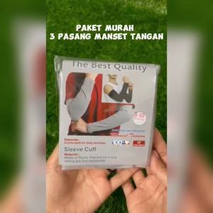 Paket 3 Pasang Manset Tangan Besar Pria Wanita Lengan Panjang 40cm & 50cm Kaos Rayon