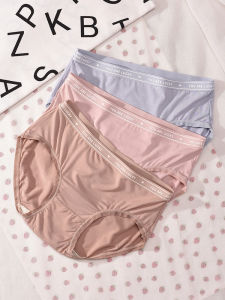 ชุดชั้นใน Modal สําหรับสุภาพสตรี Ccaquick ระบายอากาศได้ดี ตัวอักษรสีทึบไร้รอยต่อสวมใส่สบาย นุ่ม สามเหลี่ยม กางเกง ชุดชั้นในสําหรับเยาวชนเอวกลาง