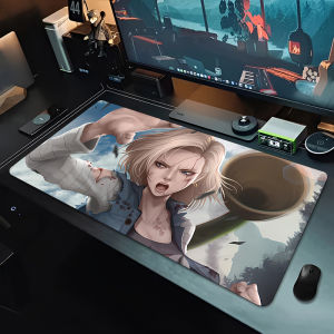 Bandai | DBZ Extended Mouse Pad eSports Gamer Players Speed Rubber Anime Desk Mat Dragon Ball Android 18 Mousepad Non-slip Keyboard Mat