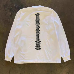 เสื้อยืดคู่รักแขนยาวผ้าฝ้ายแท้ 310 ทรงหลวม คอกลม ลายการ์ตูน ทรงหลวม สำหรับผู้ชายและผู้หญิง