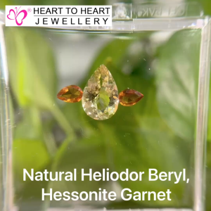 Natural Gemstone Heliodor Beryl Hessonite Garnet (Gembox8020)