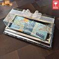 Kotak mahar uang bahan frame fiber & Alas hantaran styrofoam lapisan embos. 