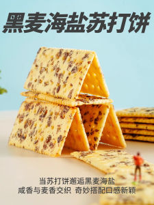 No Added Sugar Black Oats Sea Salt Soda Biscuits Children Pregnant Women Salty Health Casual Meal Replacement Internet Famous Snacks
