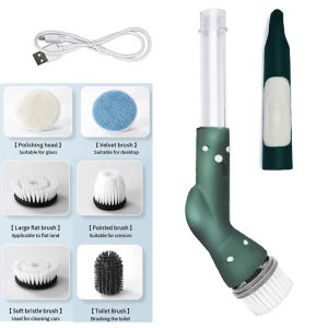 Electric Spin Scrubber Cordless Rechargeable with Replaceable Brush Heads for Household Kitchen Bathroom Powerful Cleaning Tools