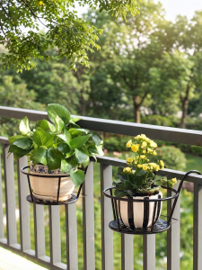 MINGZHIYIFAN | Hanging Large Balcony Railing Flower Rack