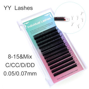 FAIRYTIS YY shape lashes mix length 0.05/0.07mm soft natural hand woven eyelashes extension C/D curl Y type false eyelash makeup