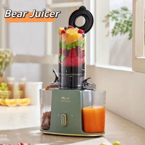 เครื่องบดน้ำแข็งคั้นน้ำผลไม้ลายหมีเครื่องปั่นเครื่องทำผักผลไม้เครื่องคั้นน้ำผลไม้เย็นอัตโนมัติแบบกดเย็นขนาดใหญ่130ซม. สำหรับครัวเรือน