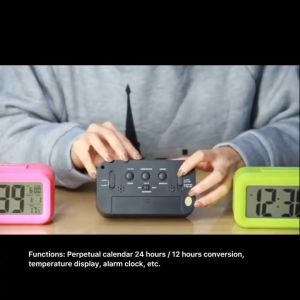 LED Digital Electronic Alarm Clock Smart Night Light Lazy Man Clock Easy Operation Clock For Kids Heavy Sleepers Bedroom Clock With Battery