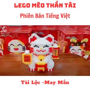 Mô Hình Lắp Ráp Mèo Thần Tài Phiên Bản Tiếng Việt Đồ Chơi Lắp Ráp Mèo Thần Tài Giúp Trẻ Tăng Tư Duy Có Tặng Kèm Búa