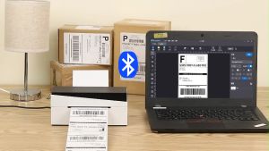 Phomemo 249BT Thermal Air waybill Printer Usb+Bluetooth A6 Inkless Shipping Label Printer Great For BarcodeQRAddressLogo Sticker