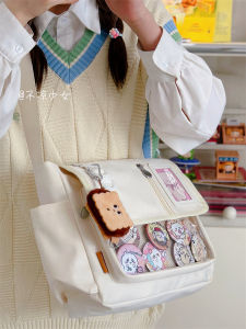 Cute Two-Dimensional Messenger Bag Japanese Style Ins Special-Interest Design Large Capacity Messenger Bag Transparent Bar Cartoon Backpack Doll Bag