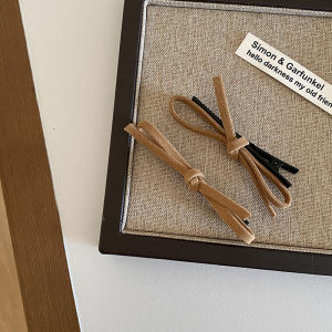 Busan Suede Butterfly Knot Hair Clips Womens Autumn Winter New Style Versatile Side Clips Bangs Clips Hair Accessories