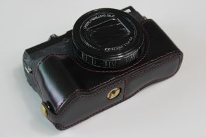 Fire Heart Kind Camera Bag Base Half Set for Canon G7XIII G5X2 G1X2 G7X2 G1X3 G7X3 Leather Cover Multi-use Design European Style