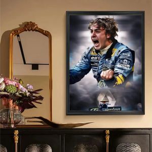 1pc Classic Competitive Sports F1 Players Fernando Alonso Poster HD Posters Home Room Bar Cafe Decor Art Wall Painting Picture