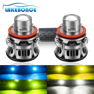 2PCS Automotive Led Fog Lights H11 LED Car Headlight Projector Lens Led Lamp H7 H8 H9 Headlamp Driving Bulb Modification Car Headlight 9005 9006 HB3 HB4 Laser Lens Fog Lamp