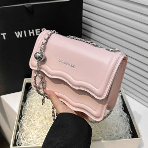 Womens Bag New New Arrival Pure Color Minimalist Fashion All-Match Exquisite Chain Shoulder Crossbody Small Square Bag 2023 Spring