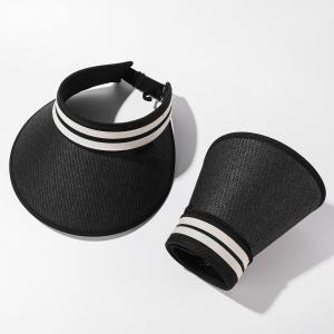 Mũ Rơm Hàn Quốc Mùa Hè Ngoài Trời Chống Nắng Rìa Lớn Không Có Nóc Mũ Rơm Họa Tiết Sọc Mũ Rơm Chống Nắng Bằng Sợi PC