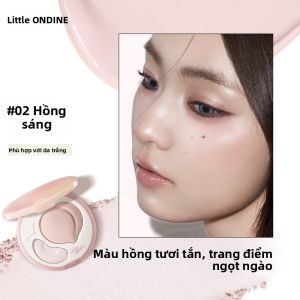 Little Ondine | Kem Highlight Trái Đào Tạo Hiệu Ứng Kép Căng Bóng & Tạo Khối Nâng Sáng Tự Nhiên Cho Vùng Da Trũng