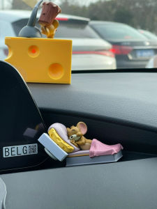 Goddess Style Sleeping Cat Car Center Console Decoration High End Creative Mouse Loaded Vehicle Interior Decoration