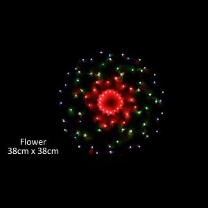 Dancing LED Colorful Lights Flower Design Fairy Lamp Christmas Parol Lantern Seasonal Adorn