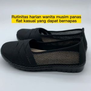 QINGSHUI Sepatu Wanita.Sepatu Flat untuk Wanita Sepatu Wanita Korea Sepatu Pantofel Hitam untuk Wanita Sepatu Kasual Buatan Tangan untuk Wanita Sepatu Jalan Kaki Wanita