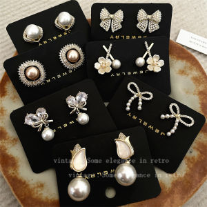 Luxurious Brick-Embedded Heart-Shaped Earrings Fashionable Personality Design High-Quality Fashion Jewelry for Women