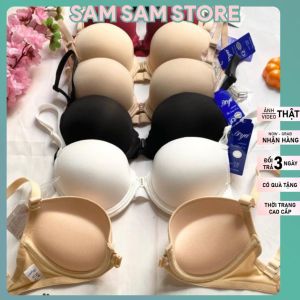 Áo ngực đệm mút dày 5cm cài trước trơn có gọng nâng ngực tạo khe dành cho ngực nhỏ có tặng kèm dây trong sau lưng để mặc áo hở lưng dây trên có thể tháo rời thay dây trong