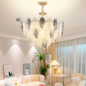 Contemporary Romantic French Feather Chandelier