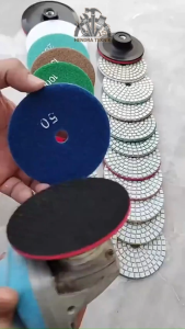 POLISHING PAD 4" BATU GRINDA POLES 100MM GRANIT MARMER BATU ALAT POLISHER 10CM TERASO TEGEL ONYX
