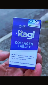 BUY 2 Kagi Collagen Tablet 380mg/60 chewable Tablet Food Supplement (Marine Collagen Peptide)