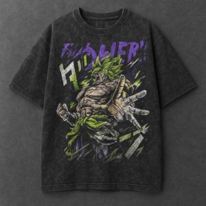 Bandai | Oversized 2026 Anime Dragon Ball Vintage Washed T-Shirt Man Women Cotton Short Sleeve Tee Casual Sports Fitness Mens Clothing
