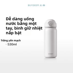 BUYDEEM | Cốc Cách Nhiệt & Làm Lạnh Mở Nắp Một Nhấn