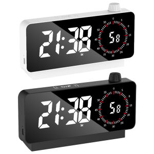 【New Arrival】 Digital Alarm Clock 1200mAh Visible Timer Rechargeable Temperature Date Countdown Table Clock Desktop Clock Time Manager