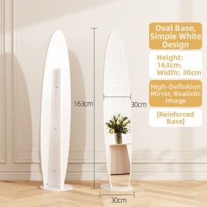 Rotating Full-length Mirror with Clothing Hanger