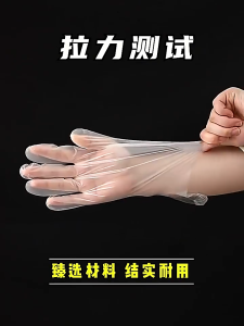 【SG Seller】100Pcs Disposable Gloves Food Grade TPE Transparent Cleaning Gloves Non-Slip Safety Latex Free Gloves