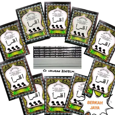 PAKET 10 BUKU IQRO LENGKAP JILID 1 SAMPAI 6 UKURAN SEBUKU TULIS