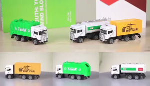 Simulation alloy sanitation truck sweeper fire rescue truck childrens garbage truck toy model