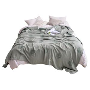 Summer Lightweight Bamboo Fiber Ice Silk Pure Cotton Towel Blanket Single Double Size Modern Minimalist Style Cooling Sensation