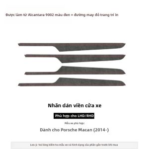 ALCANTARA | Ốp Trang Trí Nội Thất Cửa Xe Porsche Macan 2014-2024 Bằng Da Alcantara/Carbon Fiber Phụ Kiện Độ Xe
