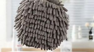 2 PACK CHENILLE MICROFIBER HAND TOWELS HANGING KITCHEN HAND TOWEL BATHROOM HAND TOWELS WITH LOOP QUICK DRY COLTHS FOR CLEANING SOFT ABSORBENT MICROFIBER HAND TOWELS