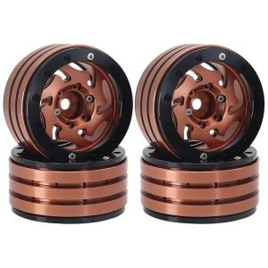 Ajrc 4pcs 1.9 Metal Beadlock Tornado Hole Wheel Hub Rim For 1/10 Rc Crawler Axial Scx10 Yikong Traxxas Trx4 Trx6 Rgt Redcat D90