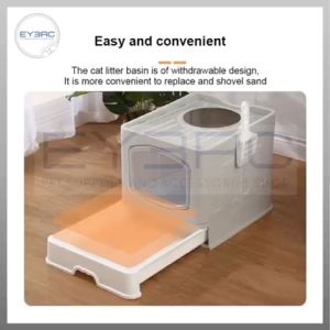 Rectangle Foldable Cat Litter Box (Random Colors)