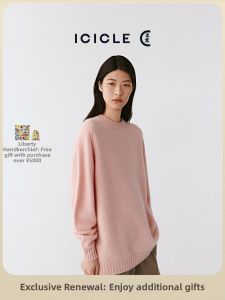 ICICLE | Flower Mix Wool Blend Crewneck Knitwear